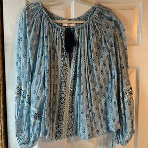 NWOT Miss June Metallic Blouse